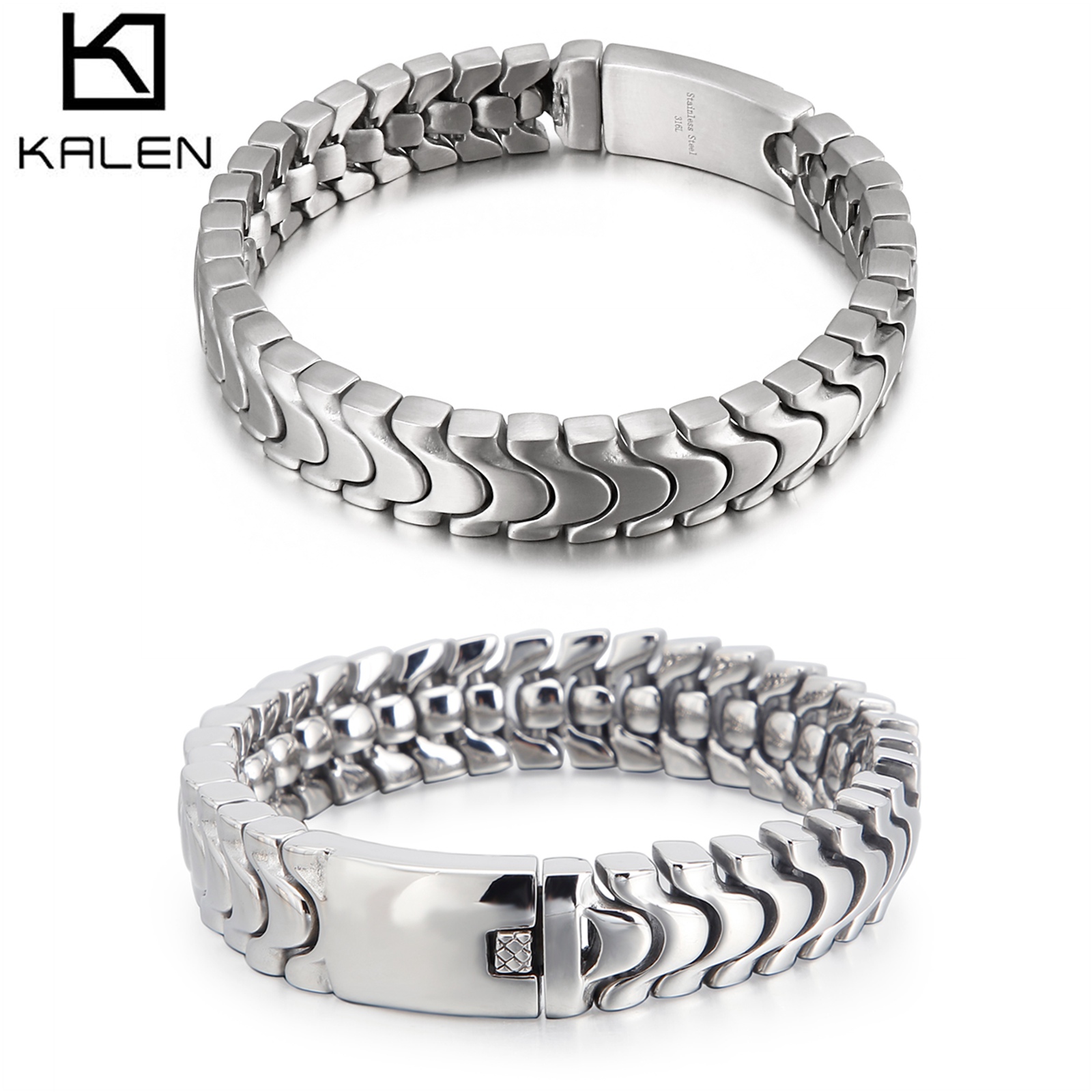Ceramic Link Bracelet - 12mm Centipede Line Link Chain Bracelet