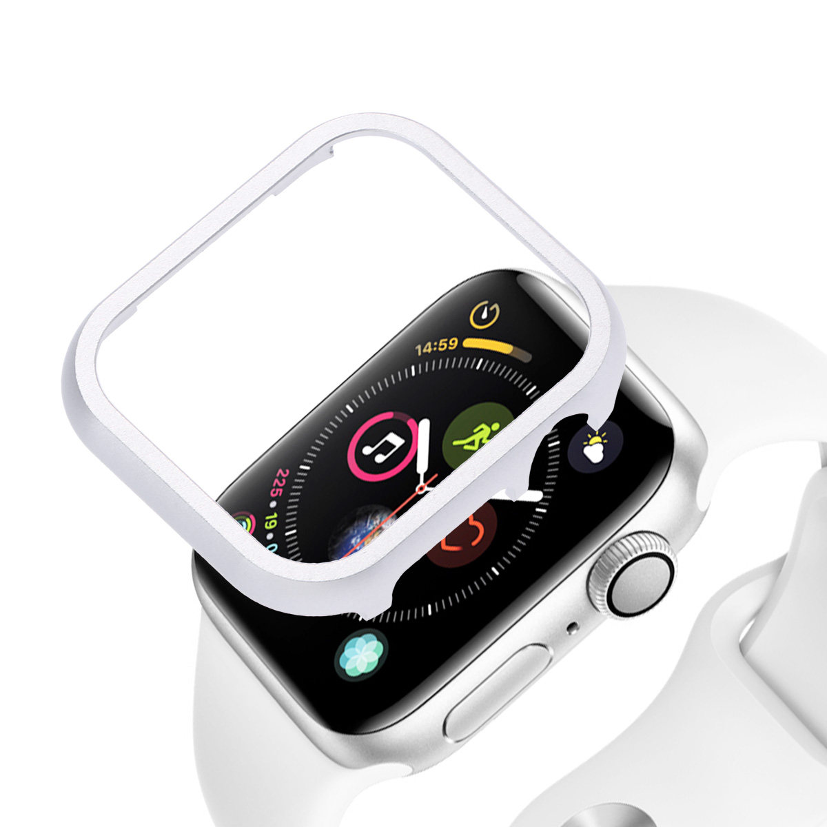 Watch Case Bumper - 40Mm Aluminum Alloy Metal Frame Protective