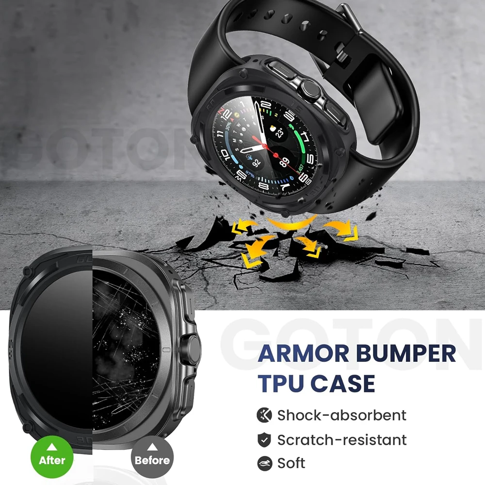 Glass+Cover for Samsung Galaxy - Watch Case Bumper recension och pris