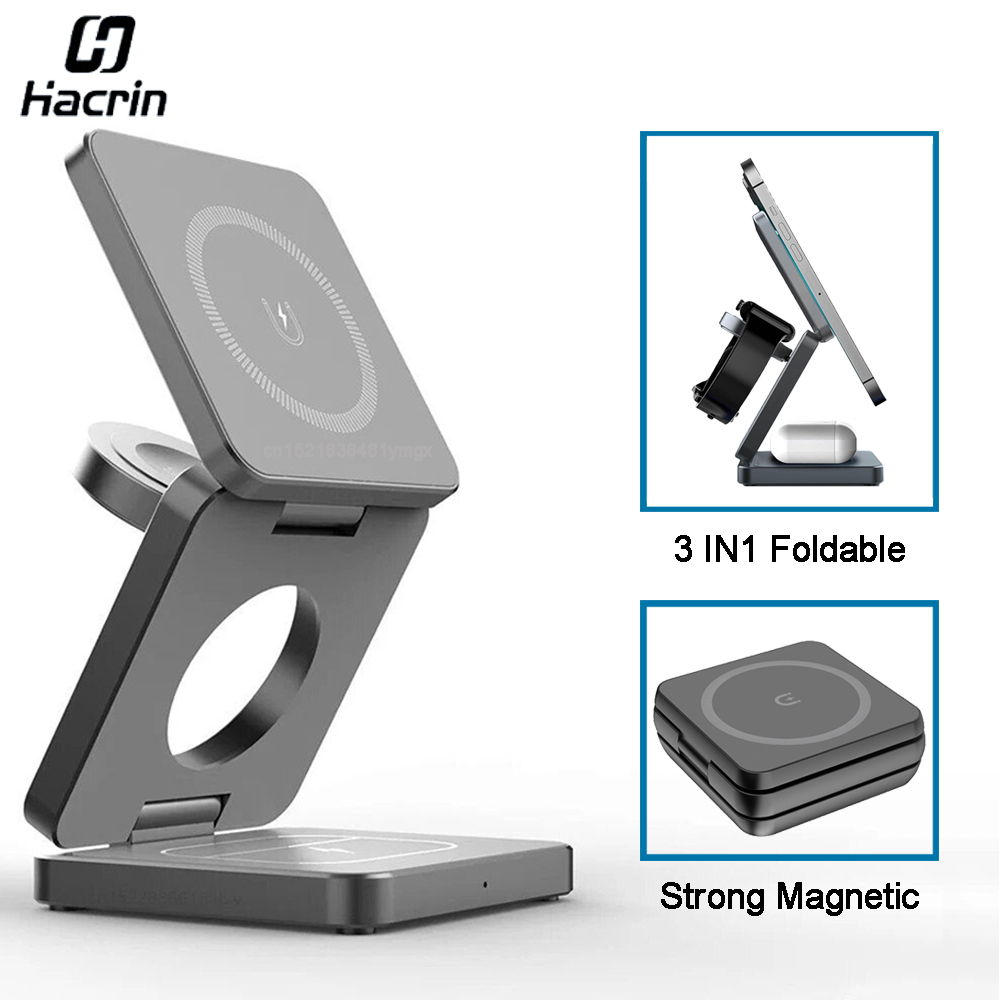 Wireless Charger 3 in 1 Foldab - Wireless Charger Watch recension och pris
