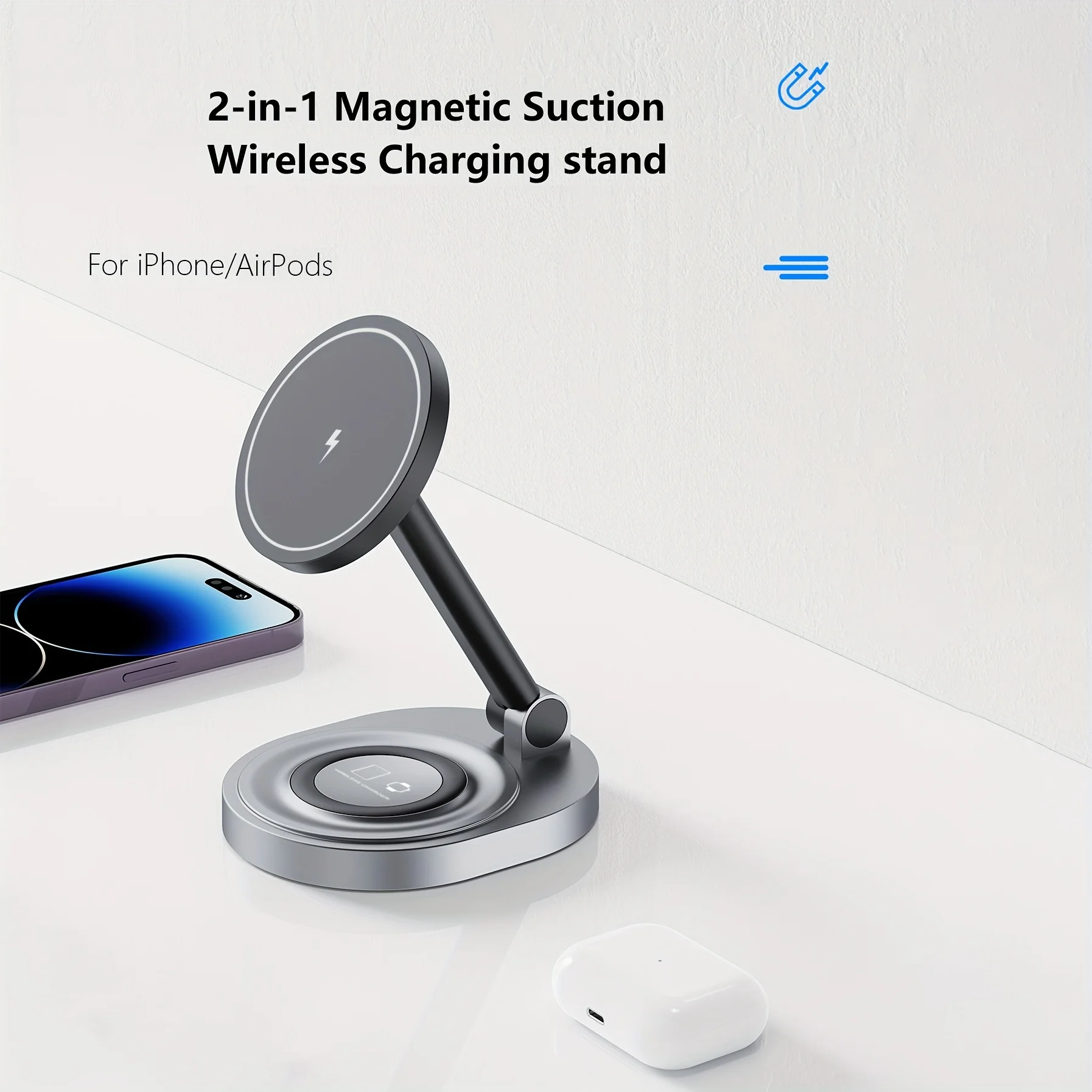2 In 1 Magnetic Wireless Charg - Wireless Charger Watch recension och pris