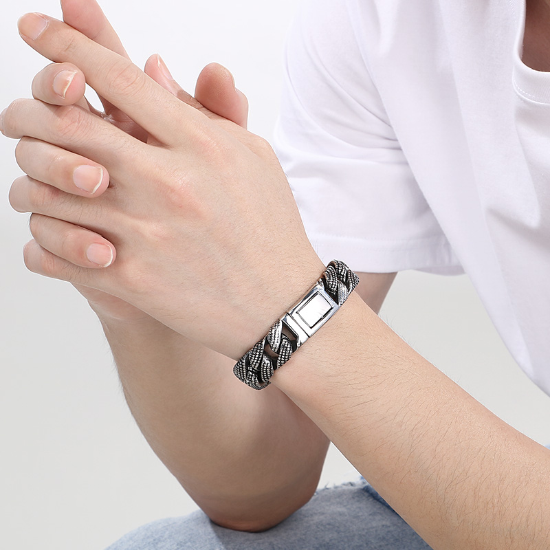 Kalen 19-21cm Long Stainless S - Ceramic Link Bracelet recension och pris