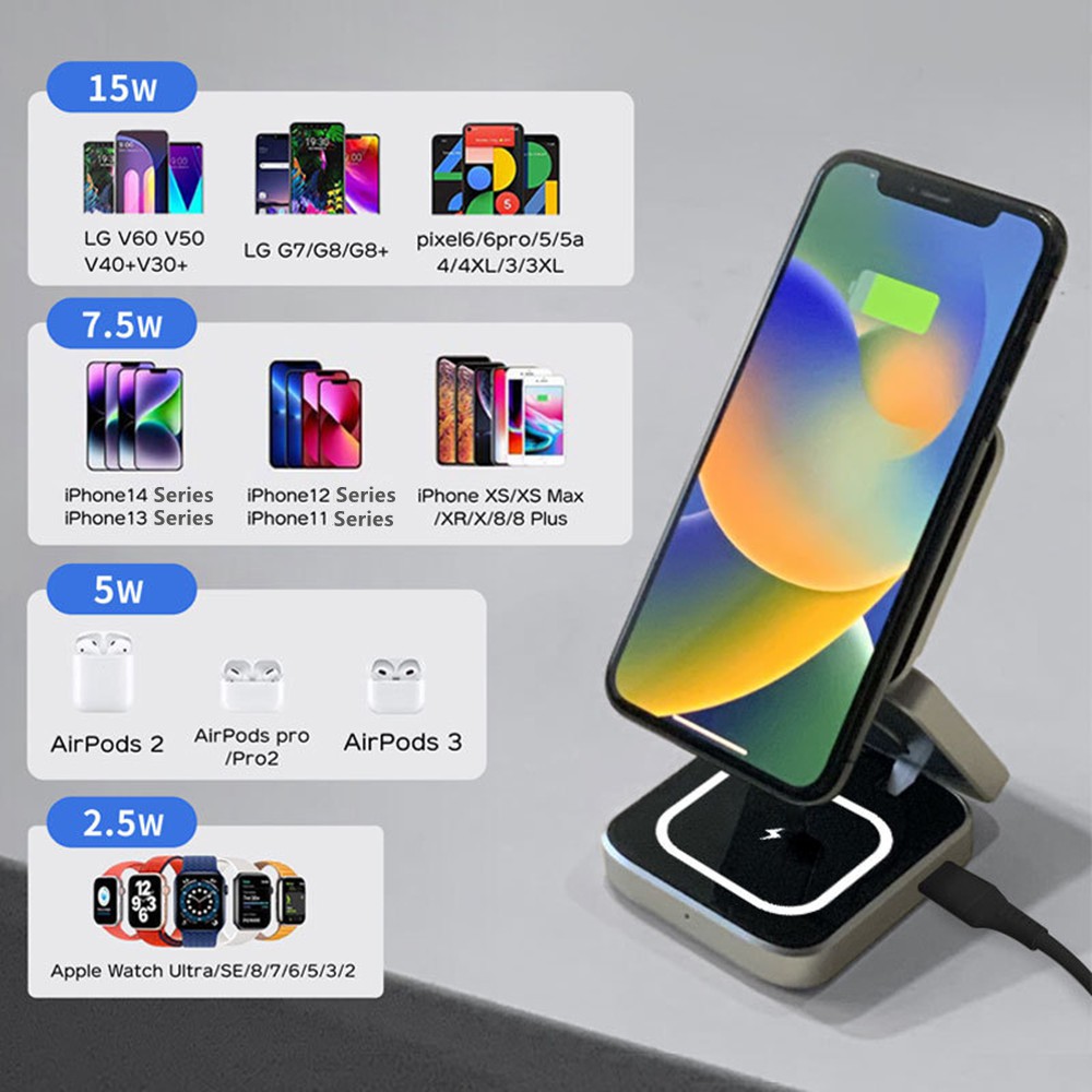 Foldable Magnetic Wireless Cha - Wireless Charger Watch recension och pris