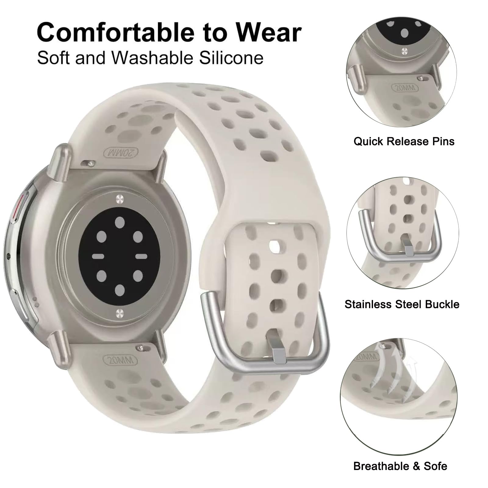 20mm Strap For Amazfit active  - Titan Smartwatch Accessories recension och pris