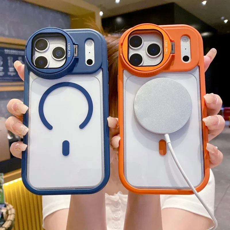 Clear Camera Stand Back Cover  - Magnetic Charging Stand recension och pris